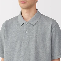 Men's Washed Pique Short Sleeve Polo Shirt
