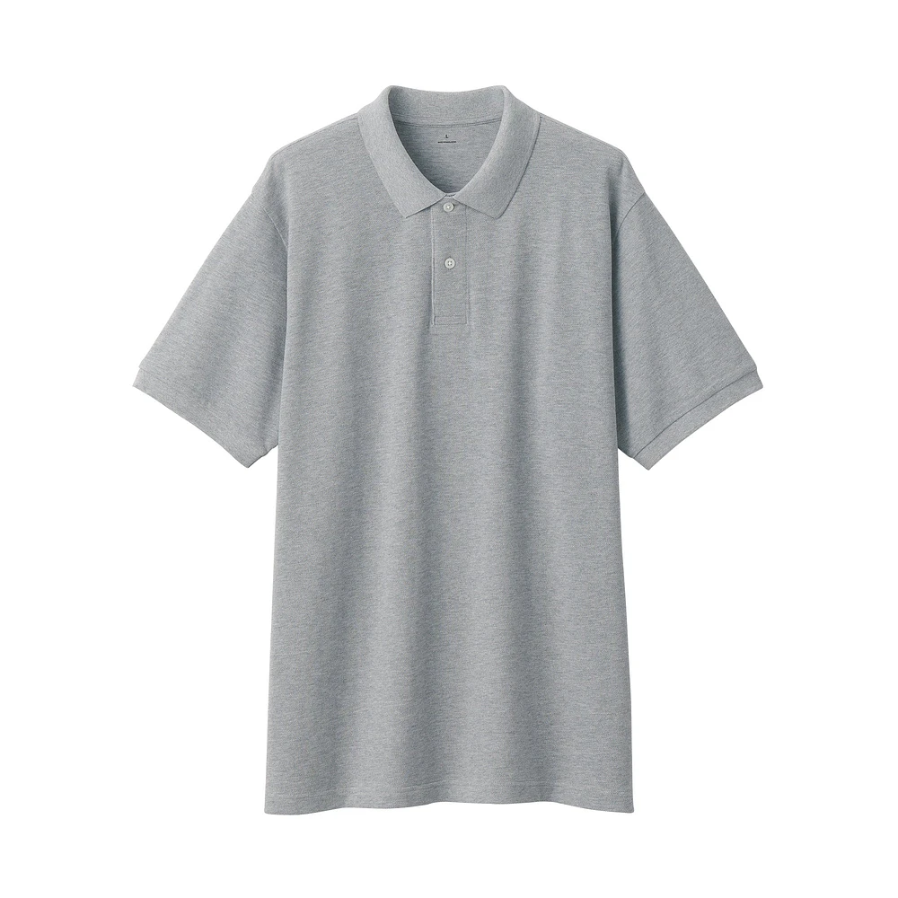 Men's Washed Pique Short Sleeve Polo Shirt