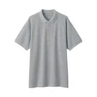 Men's Washed Pique Short Sleeve Polo Shirt