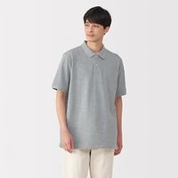 Men's Washed Pique Short Sleeve Polo Shirt