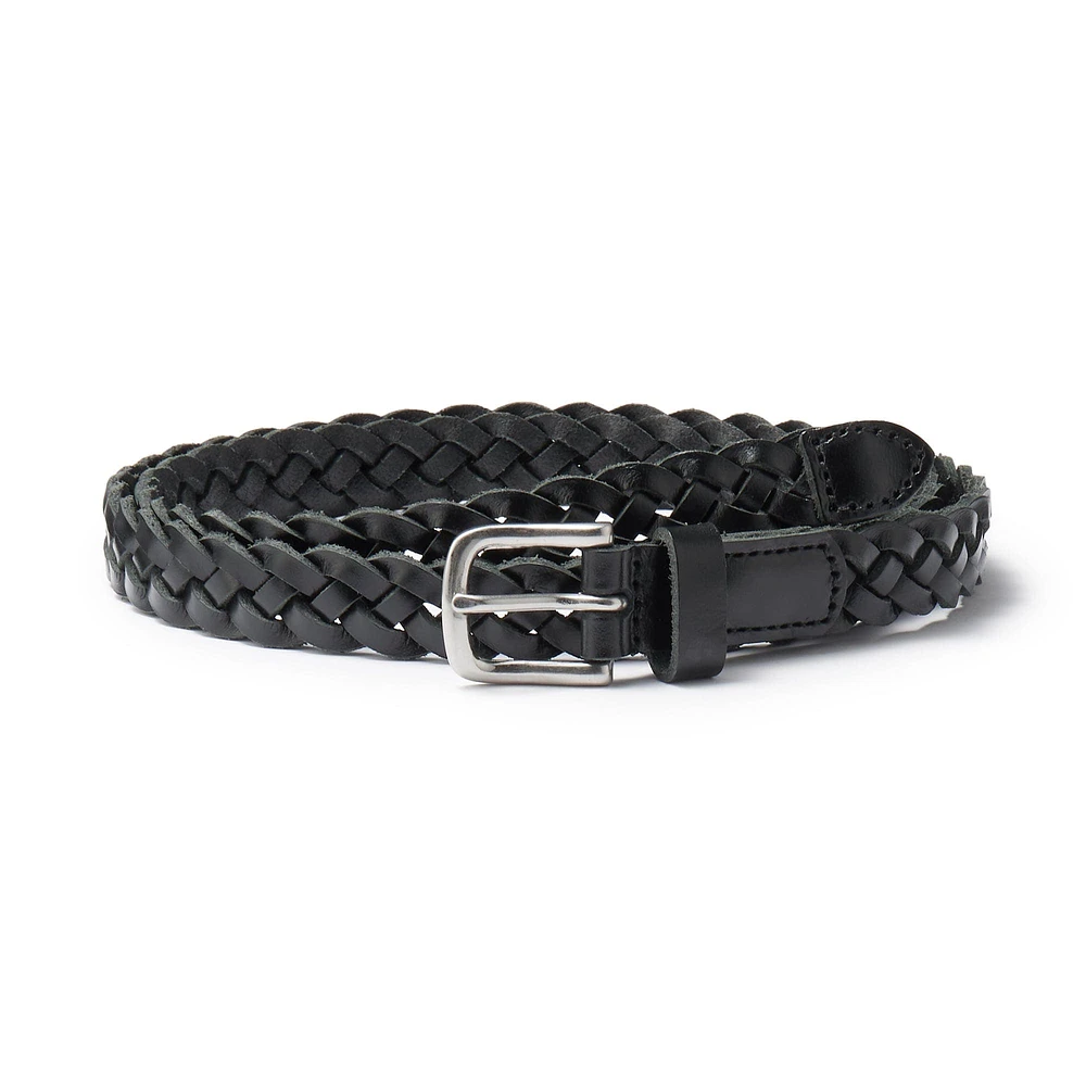 Vegetable Tannin Leather Hand-Knitted Skinny Belt