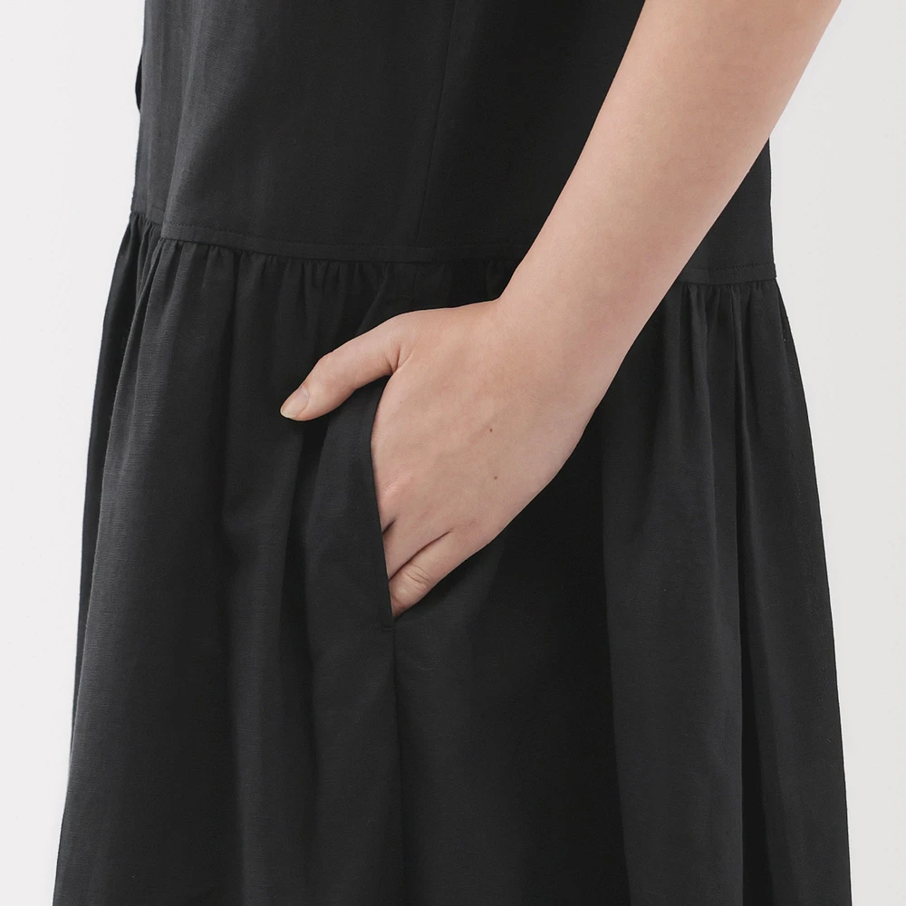 Women's Hemp Cotton Short Sleeve Dress