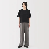 Women's Cool-Touch Crew Neck Wide Short Sleeve T-Shirt