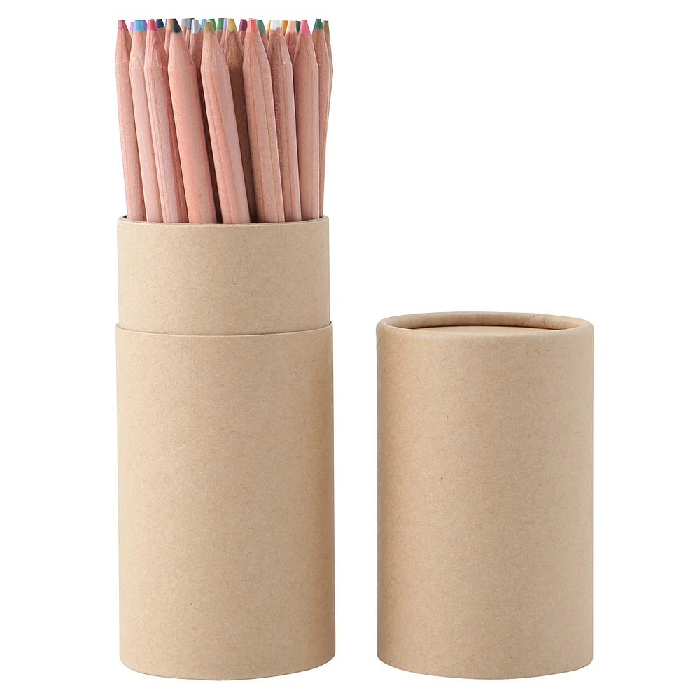 Coloured Pencils With Paper Tube (36 Piece Set)