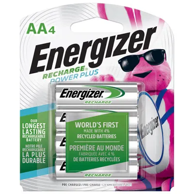 Energizer NH15BP4 4-Pack "AA" NiMH Rechargeable Batteries