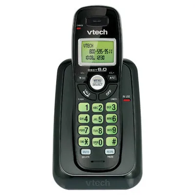 VTech 1-Handset DECT 6.0 Cordless Phone (CS6114-11 BLK)