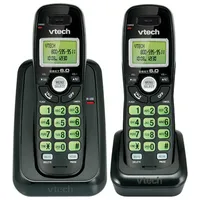VTech 2-Handset DECT 6.0 Cordless Phone (CS6114-21) - Black