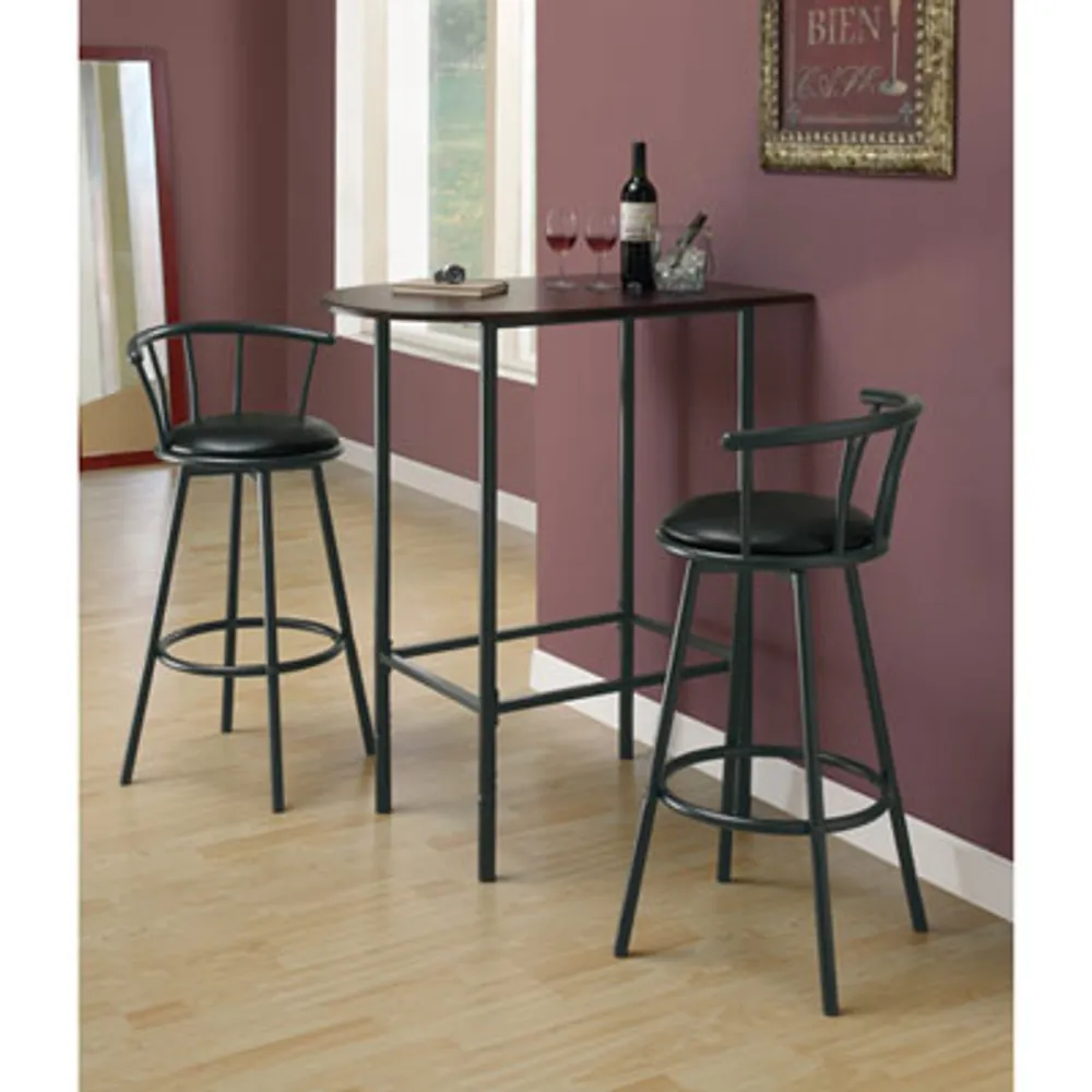 Contemporary Bar Table - Cappuccino/Black