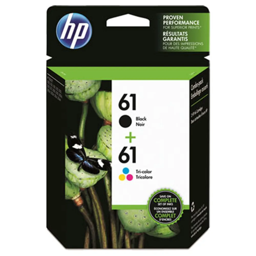 HP 61 Black/Tri-Colour Ink (CR259FC) - 2 Pack