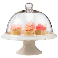Brilliant Bianco 10" Cake Plate & Dome