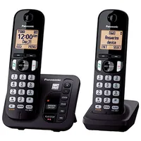 Panasonic 2-Handset DECT 6.0 Cordless Phone With Answering Machine (KXTGC222B) - Only at Best Buy