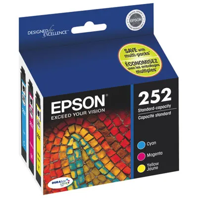 Epson DURABrite Ultra 252 Color Ink (T252520-S) - 3 Pack