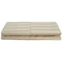 Maholi Damask Stripe Collection 310 Thread Count Pillow Case - 2 Pack - Queen - Taupe