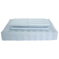 Maholi Damask Stripe Collection 310 Thread Count Rayon Sheet Set - Single/Twin - Blue