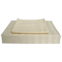 Maholi Damask Stripe Collection 310 Thread Count Rayon Duvet Cover Set - Double/Full - Beige
