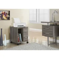 Monarch 2-Drawer Mobile Printer Stand - Dark Taupe