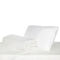 LuxeportPURE 233 Thread Count Silk 4 Seasons Duvet with Mattress & Pillow Protector - Single - White