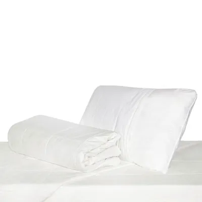 LuxeportPURE 233 Thread Count Silk 4 Seasons Duvet with Mattress & Pillow Protector - Queen - White