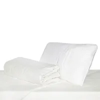 LuxeportPURE 233 Thread Count Silk 4 Seasons Duvet with Mattress & Pillow Protector - Queen - White