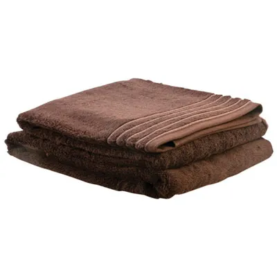 LuxeportSPA Bamboo Rayon/Cotton Bath Towel - Set of 2 - Chocolate Brown