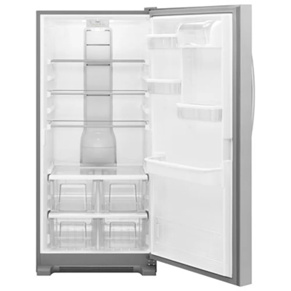 Whirlpool 31" 18 Cu. Ft. All-Fridge Refrigerator with LED Lighting - Monochromatic Stainless Steel