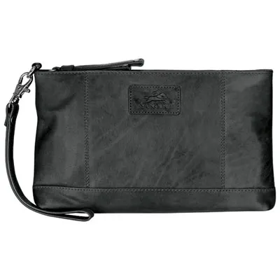 Mancini Casablanca Leather Wristlet - Black (8700206-bk)