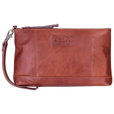 Mancini Casablanca Leather Wristlet