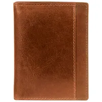 Mancini Casablanca Leather Vertical Wing Wallet