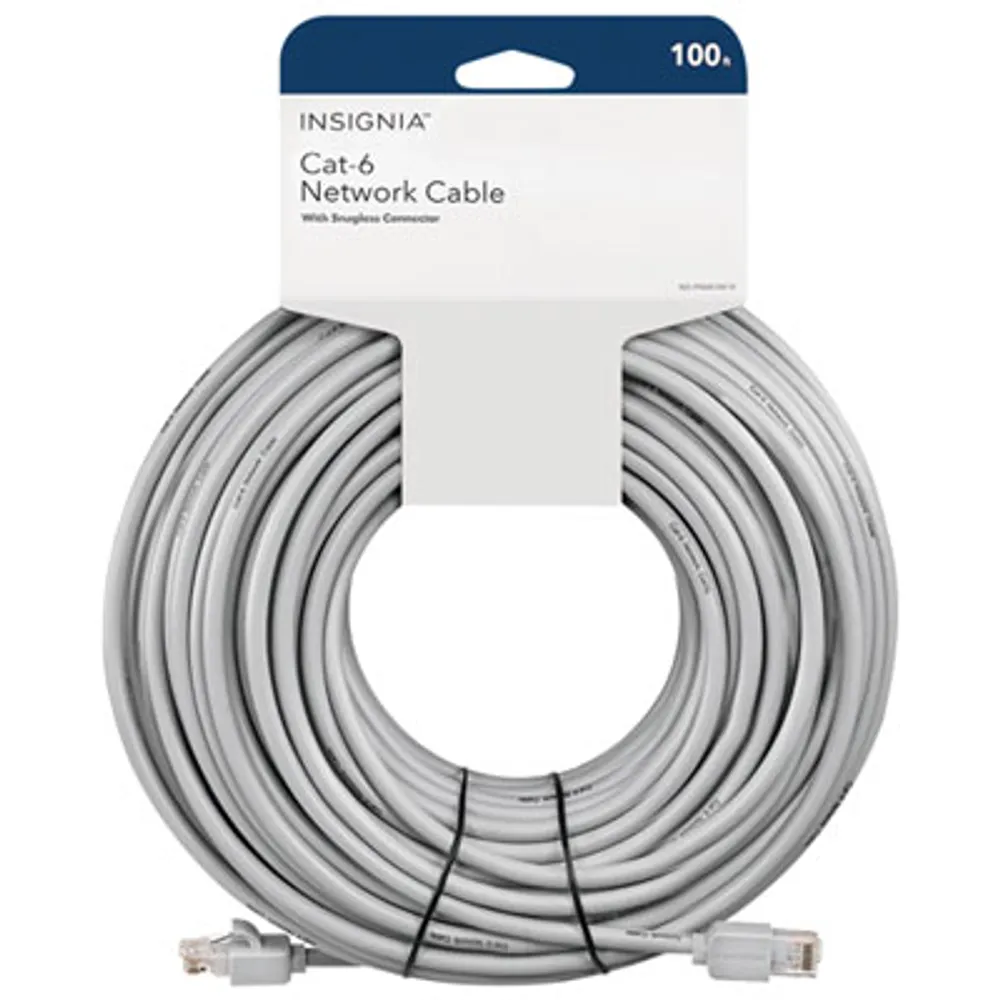 Insignia 30m (100 ft.) Cat6 Ethernet Cable - Grey - Only at Best Buy