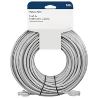 Insignia 30m (100 ft.) Cat6 Ethernet Cable - Grey - Only at Best Buy