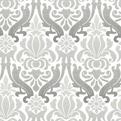 NuWallpaper Nouveau Damask Peel and Stick Wallpaper - Grey