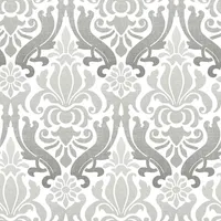 NuWallpaper Nouveau Damask Peel and Stick Wallpaper - Grey