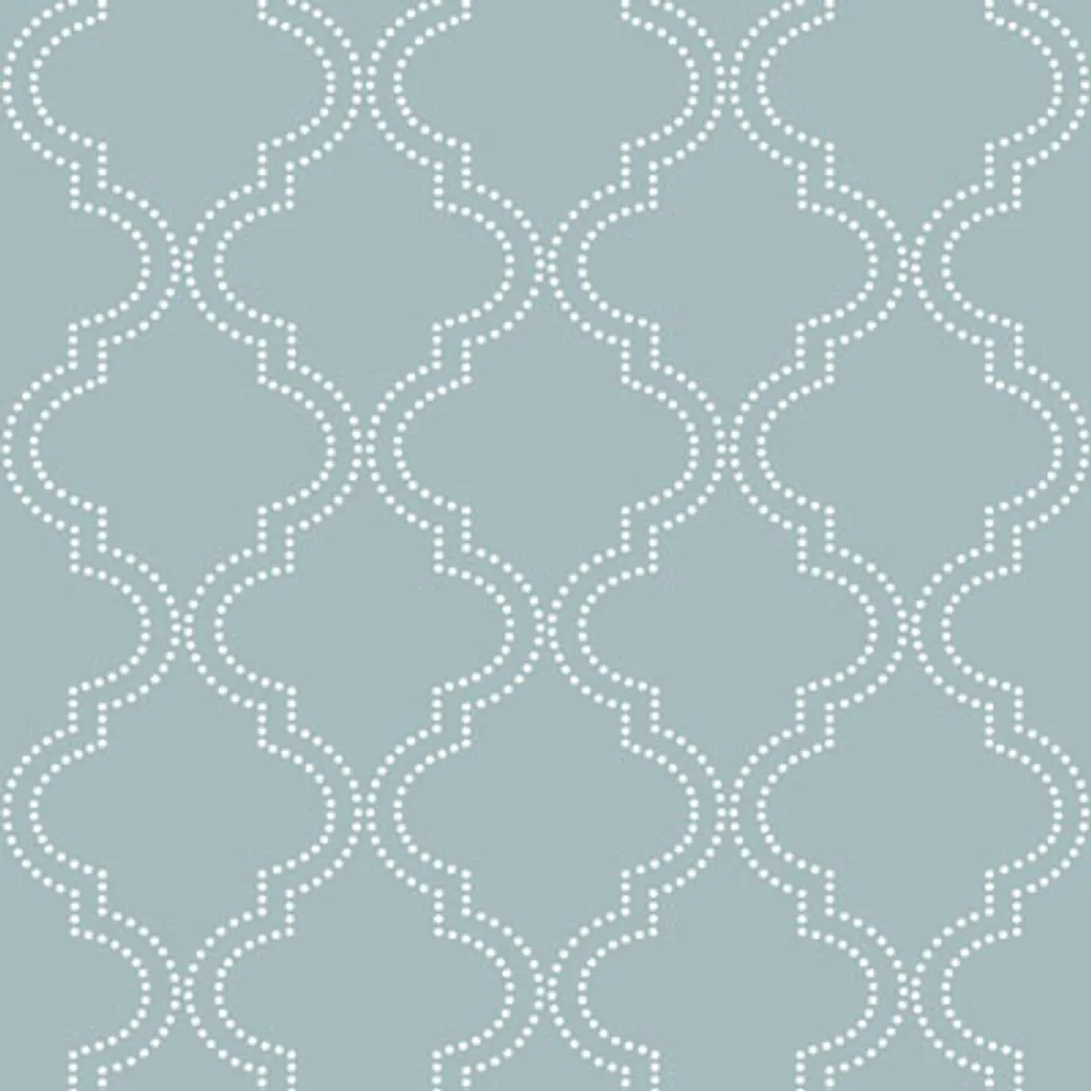 NuWallpaper Quatrefoil Peel and Stick Wallpaper - Blue (NU1826)
