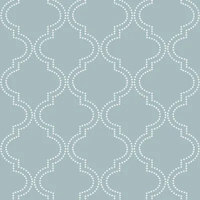 NuWallpaper Quatrefoil Peel and Stick Wallpaper - Blue (NU1826)