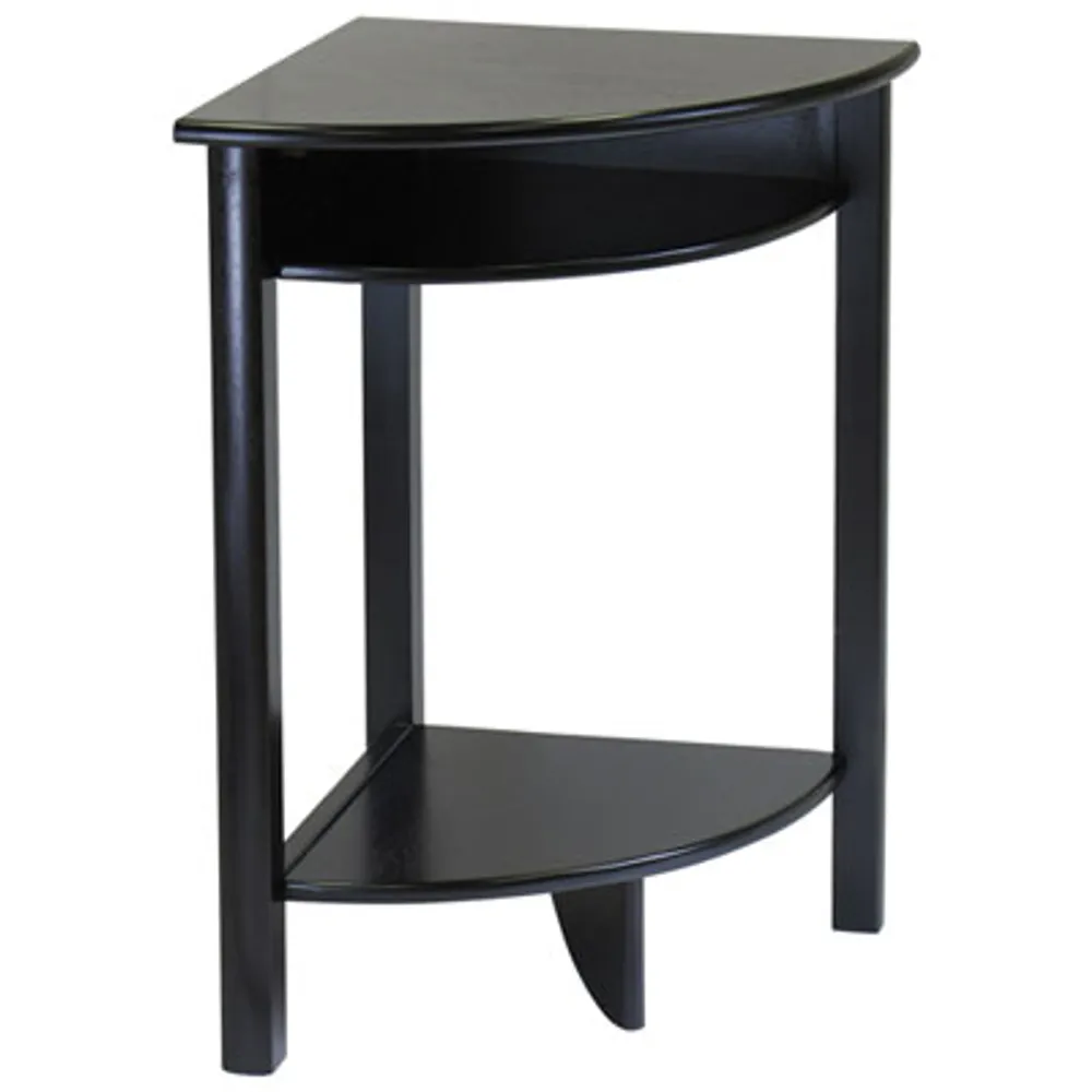 Liso Transitional Corner Table - Dark Espresso