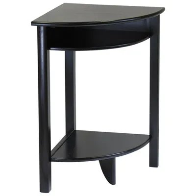 Liso Transitional Corner Table - Dark Espresso
