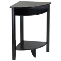 Liso Transitional Corner Table - Dark Espresso