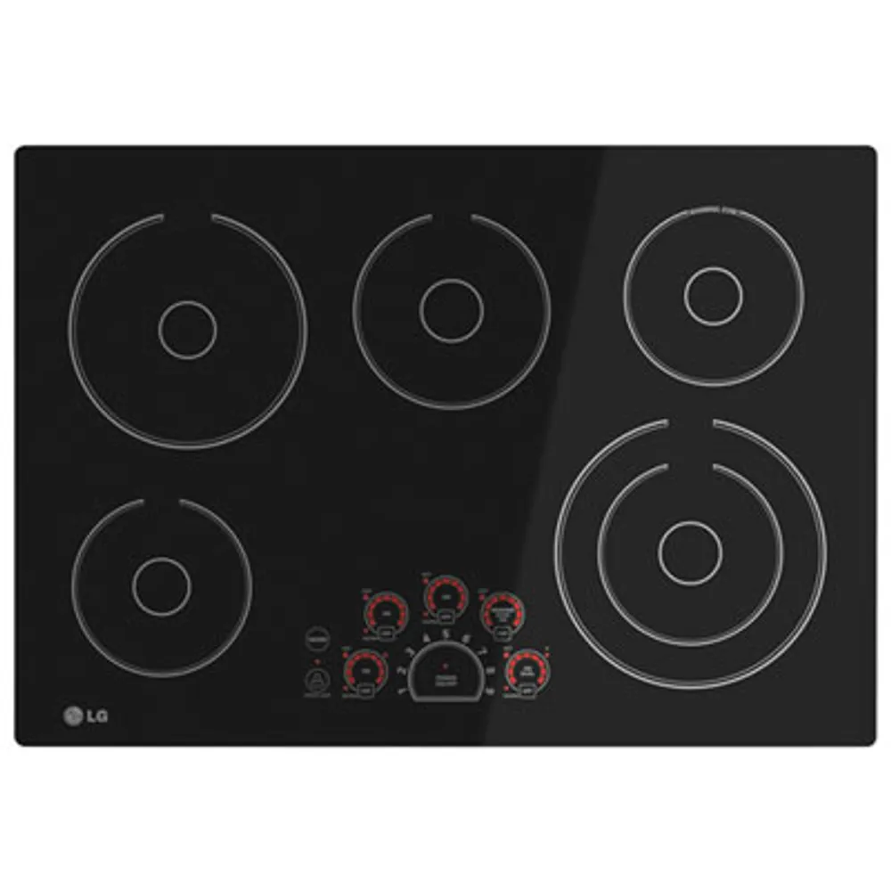 LG 30" 5-Element Electric Cooktop (LCE3010SB) - Black