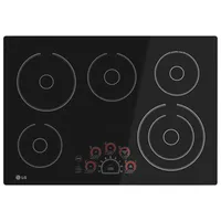 LG 30" 5-Element Electric Cooktop (LCE3010SB) - Black
