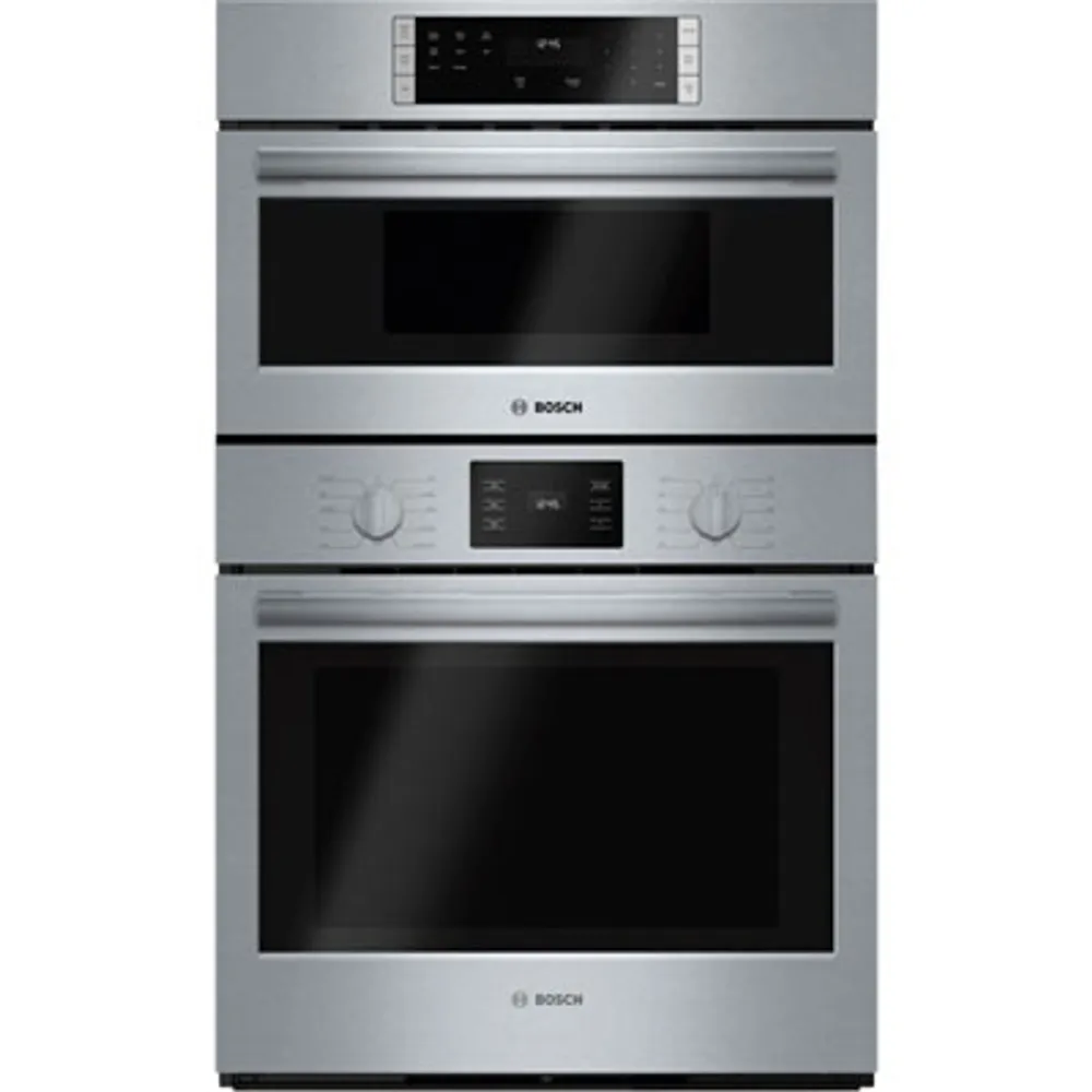 Bosch 30" 4.6 Cu. Ft. Fan Convection Electric Combination Wall Oven (HBL57M52UC) - Stainless Steel