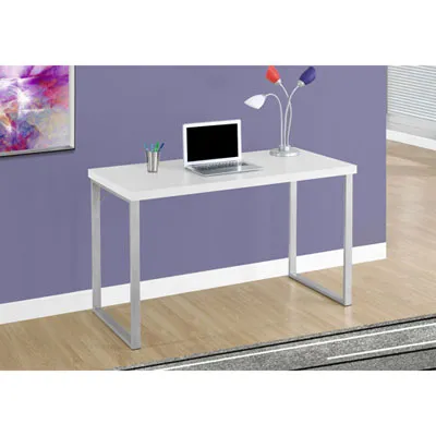 Contemporary Computer Desk - White