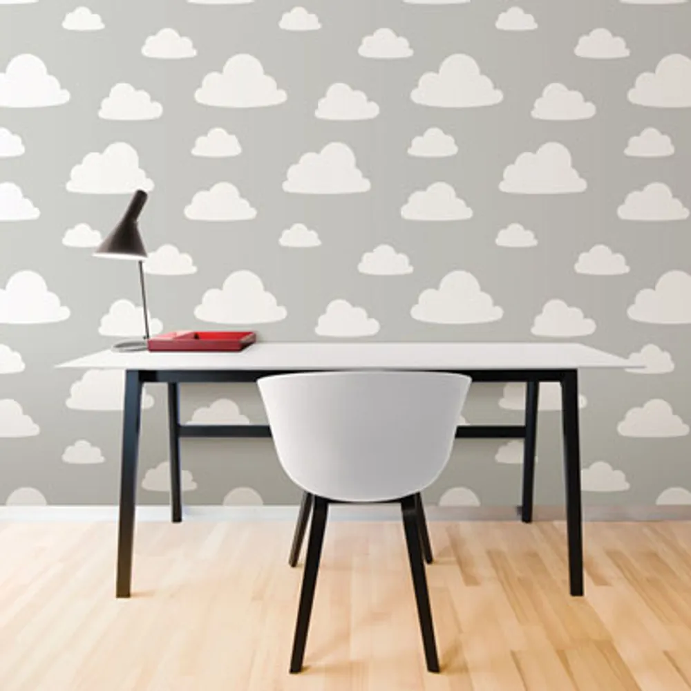 NuWallpaper Clouds Peel & Stick Wallpaper - Grey