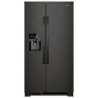 Whirlpool 33" 21.2 Cu. Ft. Side-by-Side Refrigerator w/ Ice & Water Dispenser (WRS321SDHB) - Black