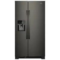 Whirlpool 33" 21.2 Cu. Ft. Side-by-Side Refrigerator w/ Ice Dispenser (WRS321SDHV) - Black Stainless