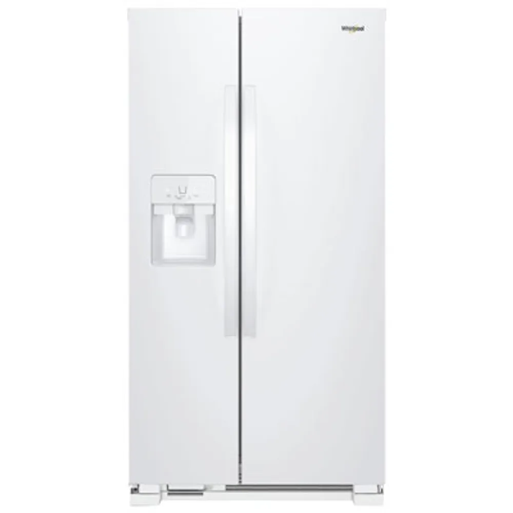 Whirlpool 36" 24.5 Cu. Ft. Side-By-Side Refrigerator w/ Ice Dispenser (WRS325SDHW) - White