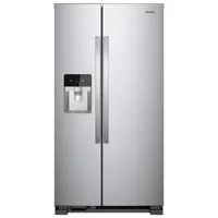 Whirlpool 36" 24.5 Cu. Ft. Side-By-Side Refrigerator w/ Ice Dispenser (WRS325SDHZ) - Stainless