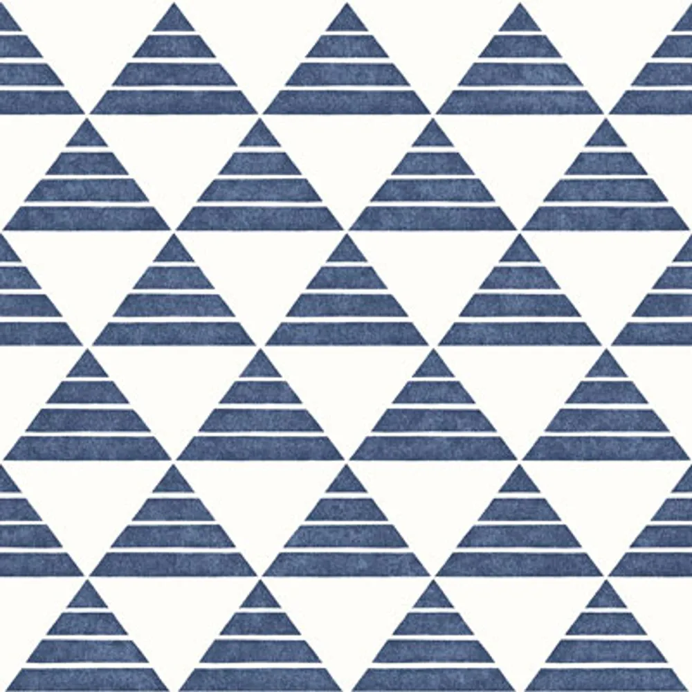 A-Street Prints Geometrie Summit Triangle Wallpaper - Blue