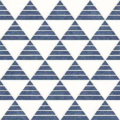 A-Street Prints Geometrie Summit Triangle Wallpaper - Blue