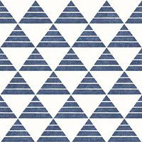 A-Street Prints Geometrie Summit Triangle Wallpaper - Blue