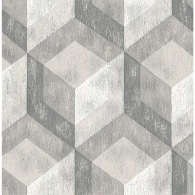 A-Street Prints Reclaimed Ash Rustic Wood Tile Wallpaper - Blue